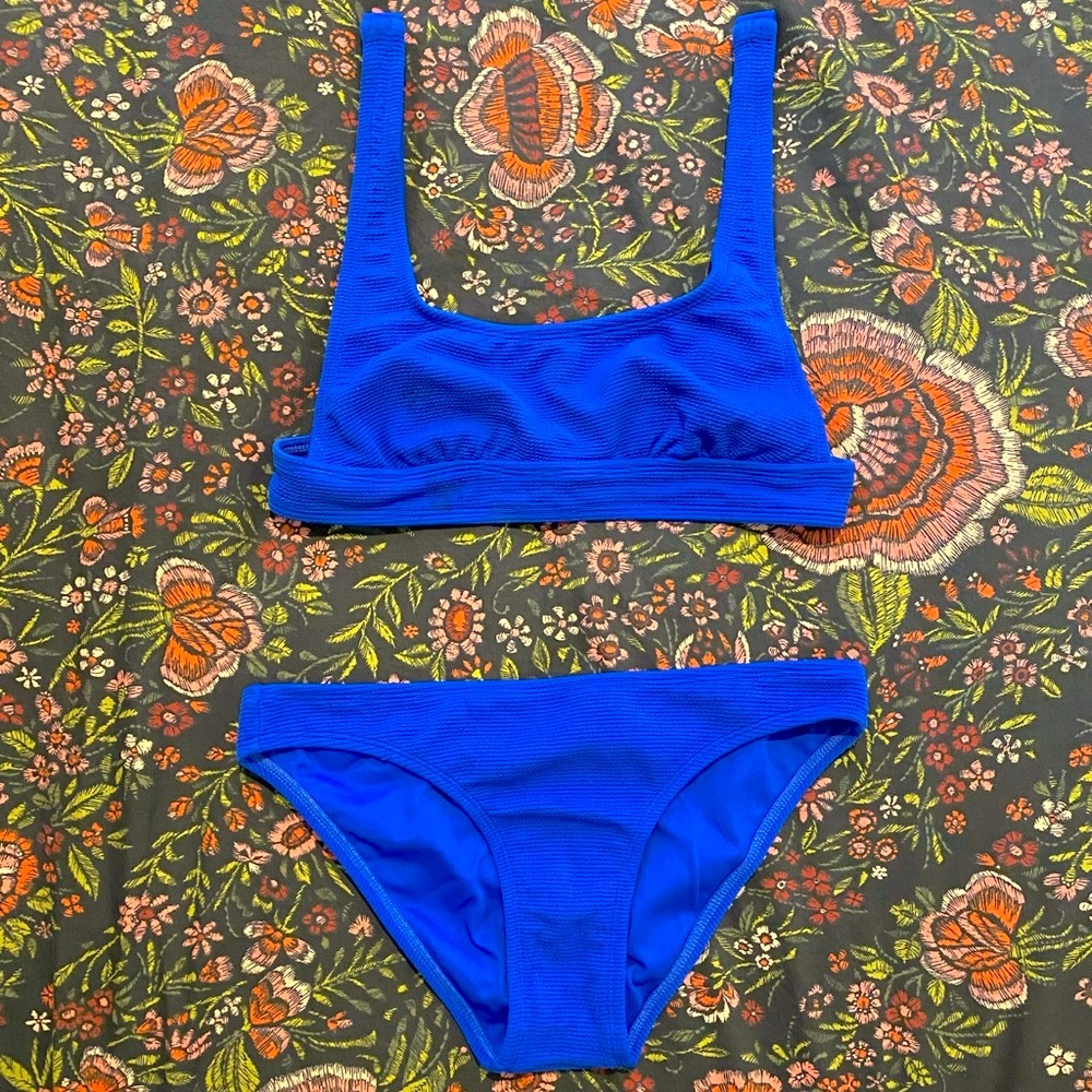 Bold blue bikini set